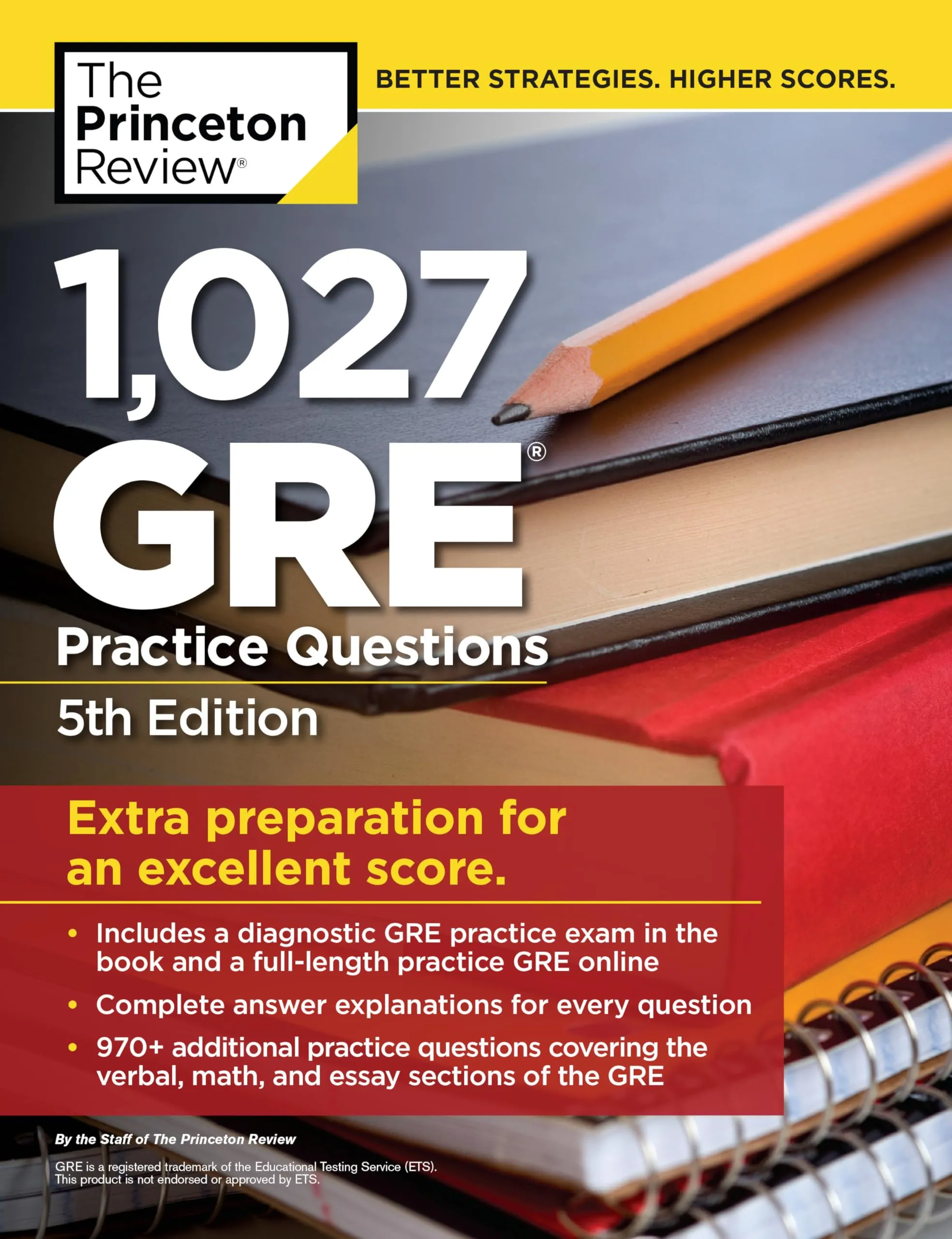 1,027 GRE Practice Questions, 5th Edition for Excellent Graduate School Test Preparation