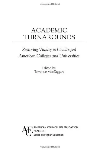 Academic Turnarounds: Essential Strategies for Revitalizing American Colleges & Universities