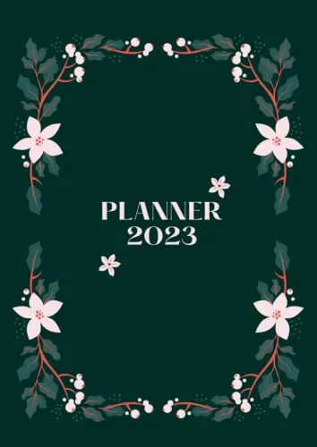 Aesthetic Flower Planner 2023 – Weekly, Monthly, Hourly Scheduler 6:00-23:00 by Princeton Review