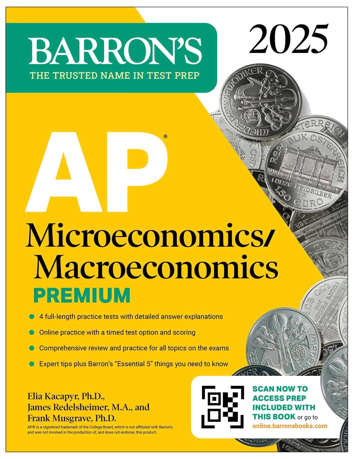 AP Microeconomics & Macroeconomics Premium 2025: 4 Practice Tests, Comprehensive Review & Online Practice