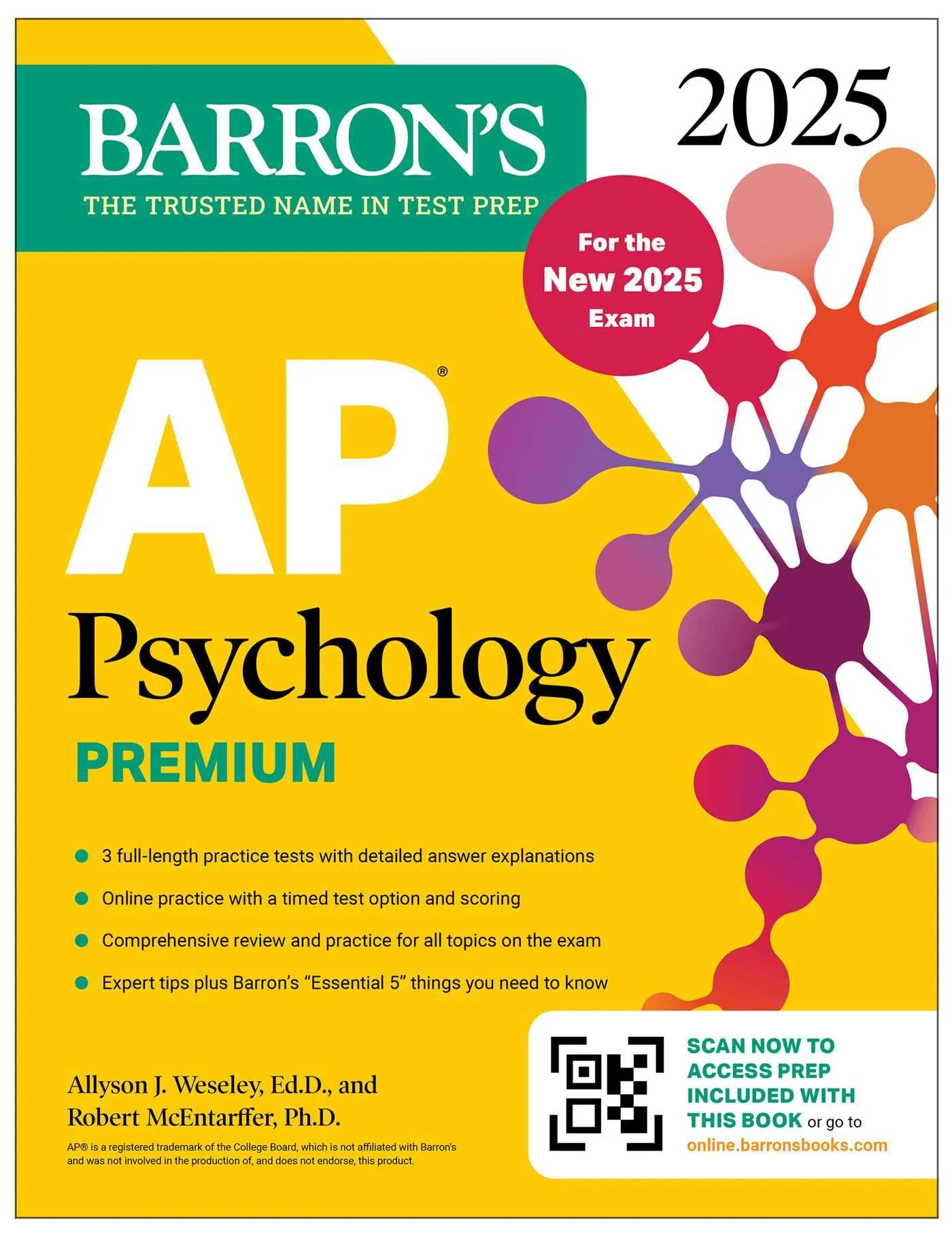 AP Psychology Premium 2025: Comprehensive Prep Book with 3 Practice Tests & Online Practice