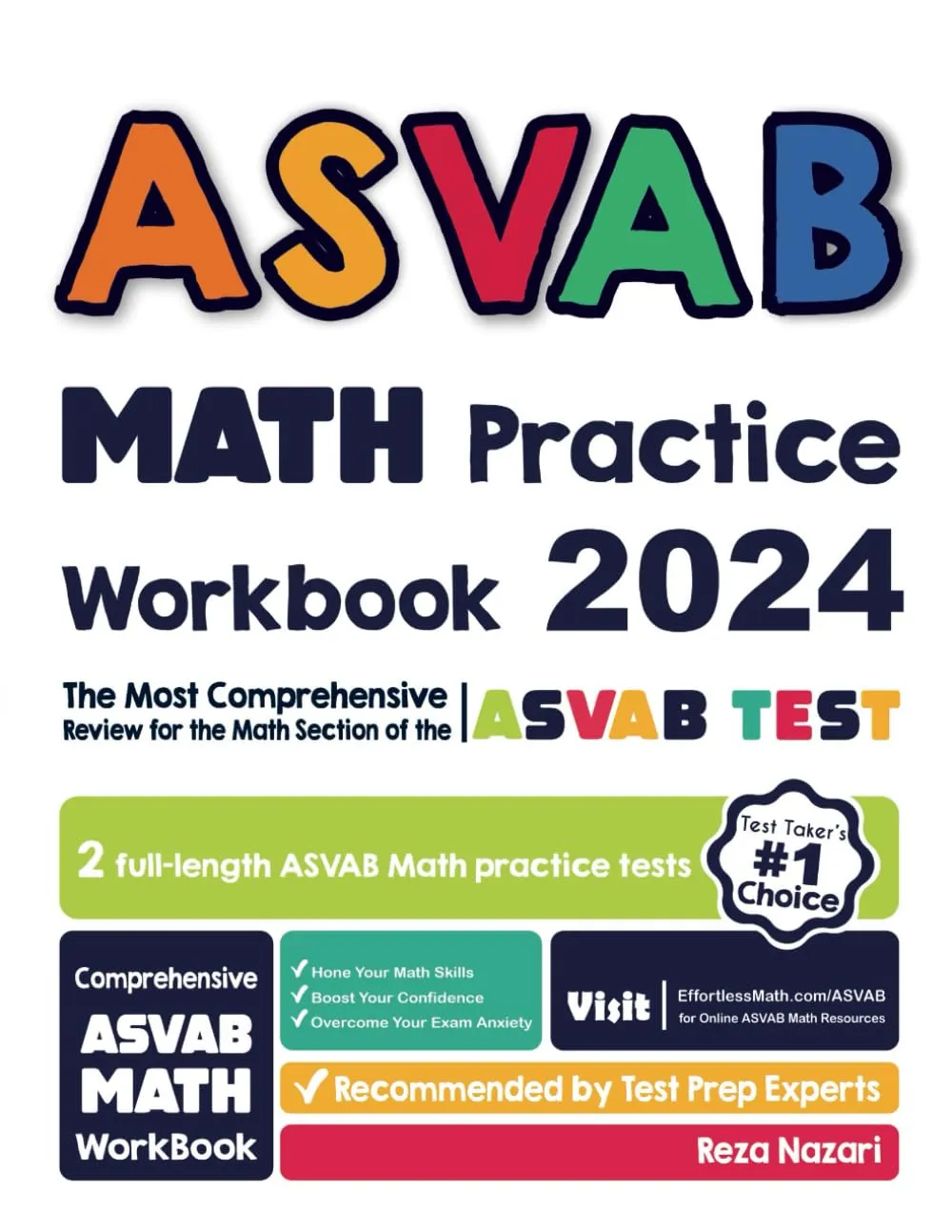 ASVAB Math Practice Workbook 2024: Comprehensive Review for ASVAB Test Success