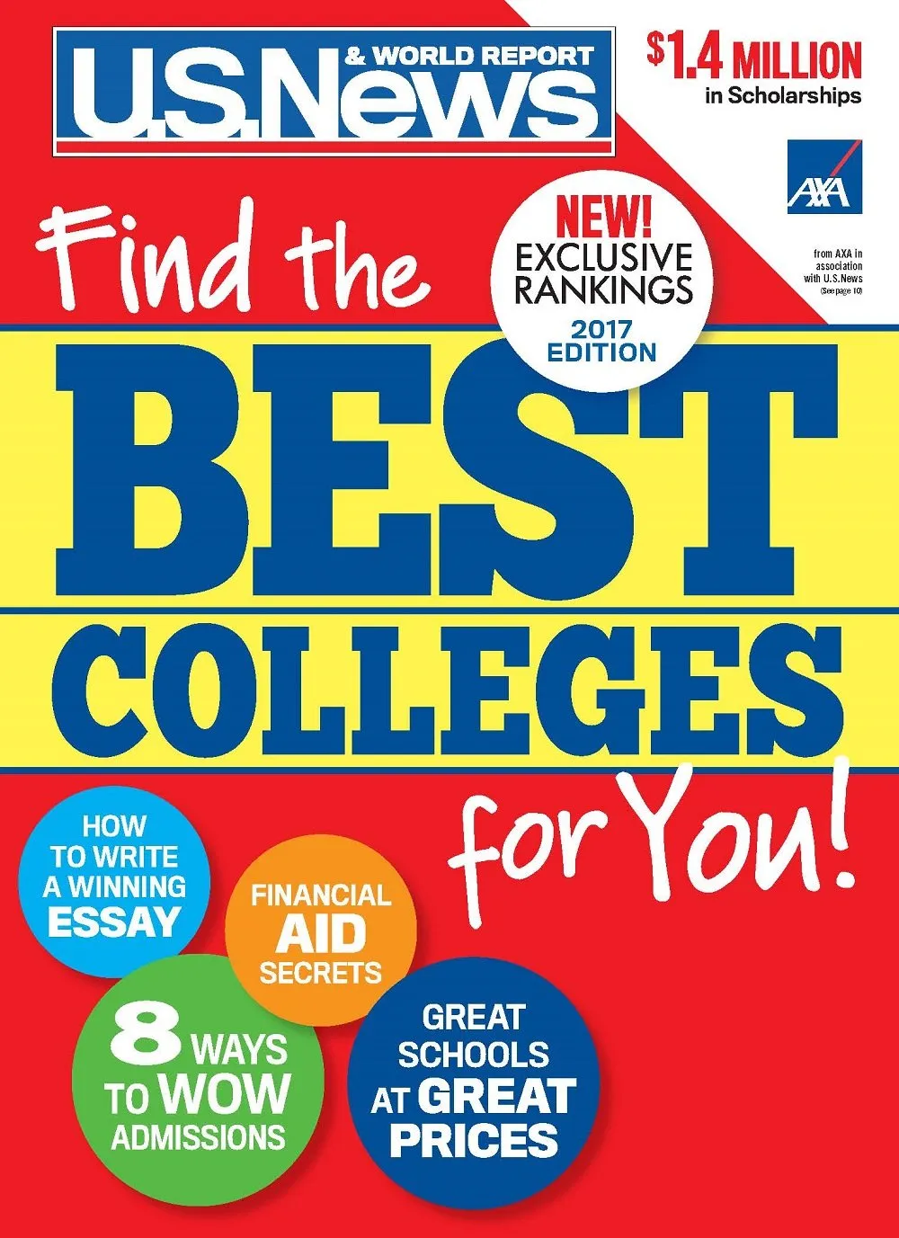 Best Colleges 2017 Guidebook by U.S. News - Comprehensive College Research & Application Tips