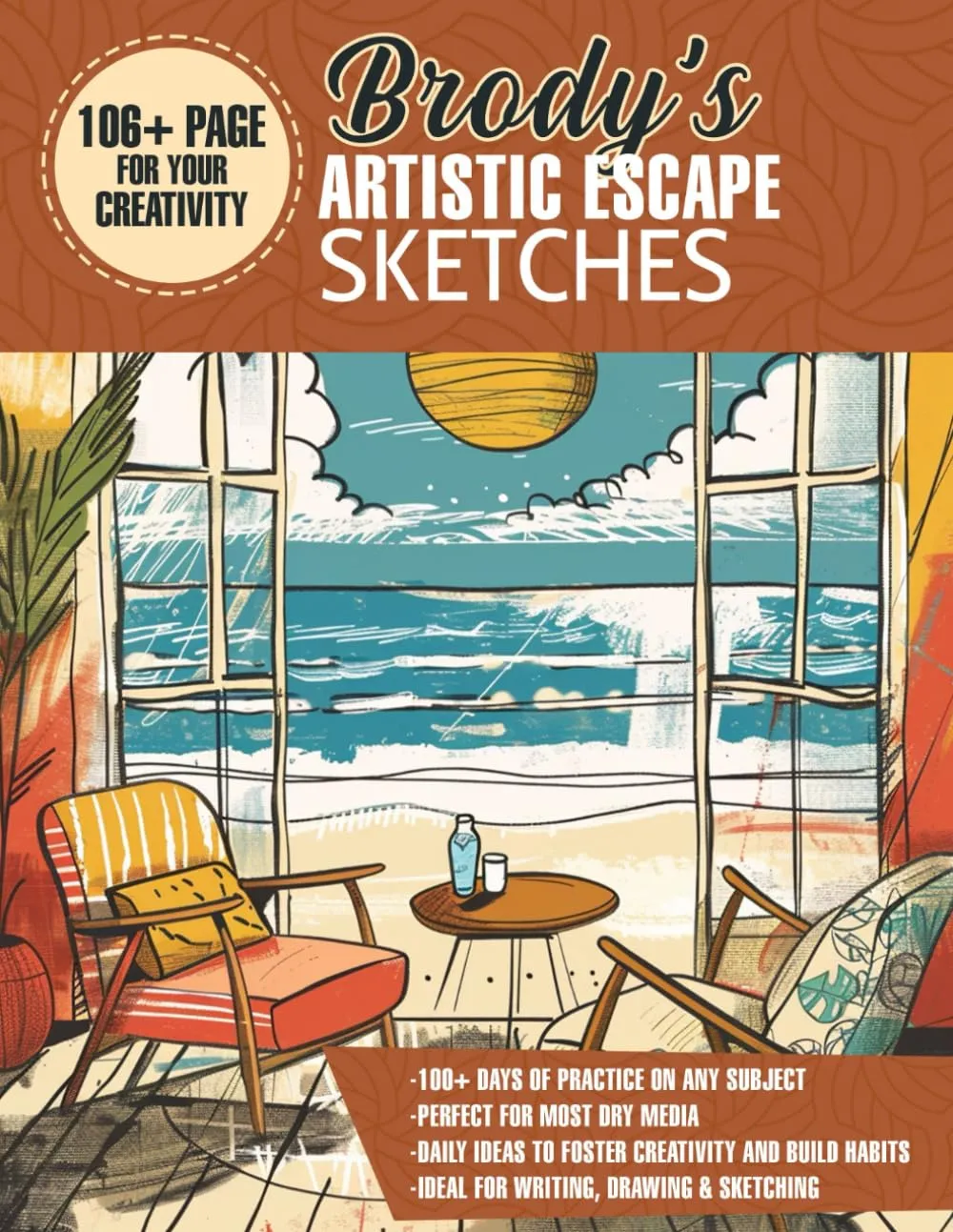 Brody's Artistic Escape Sketchbook - Large 8.5'x11' Pages for Drawing, Sketching & Journaling