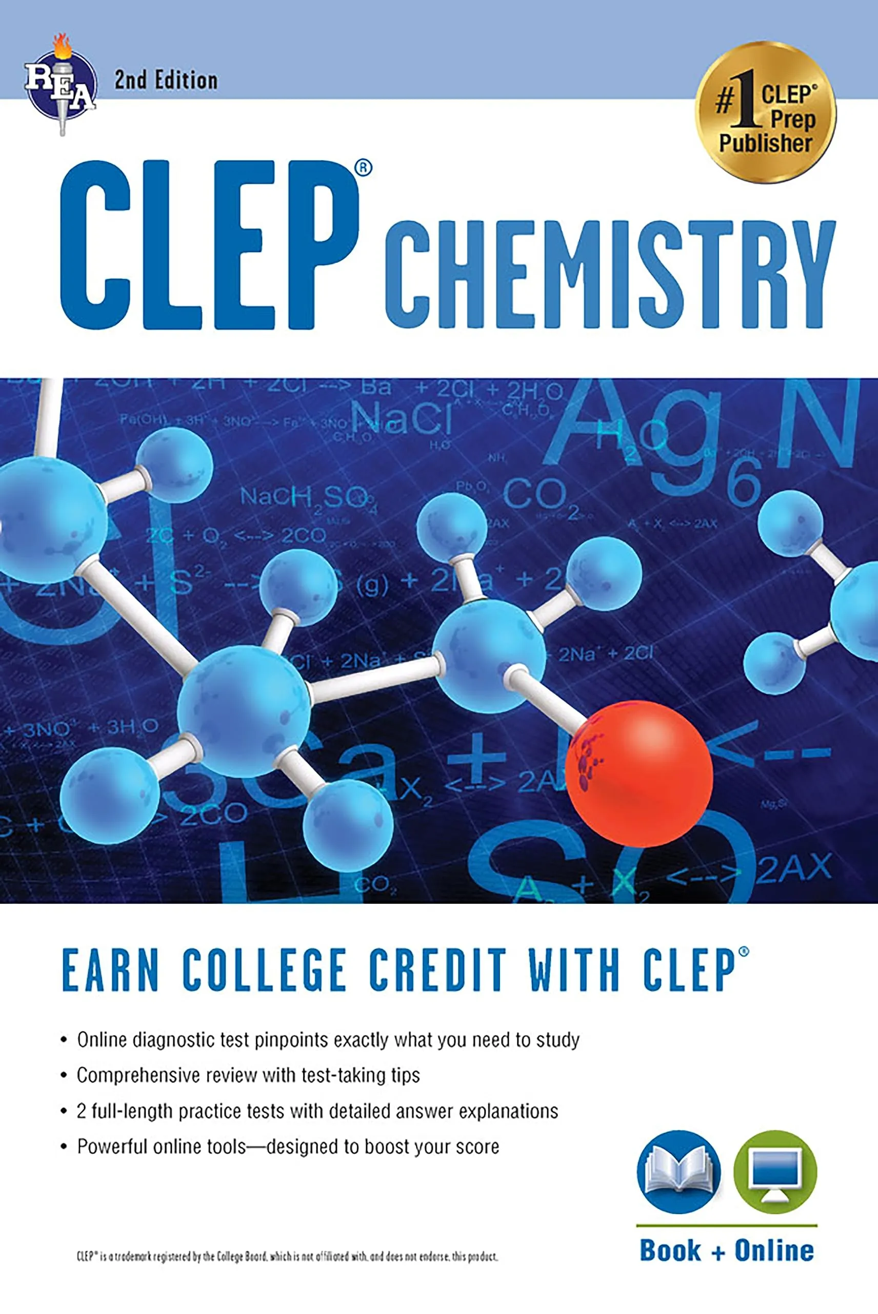 CLEP Chemistry Book + Online Test Prep