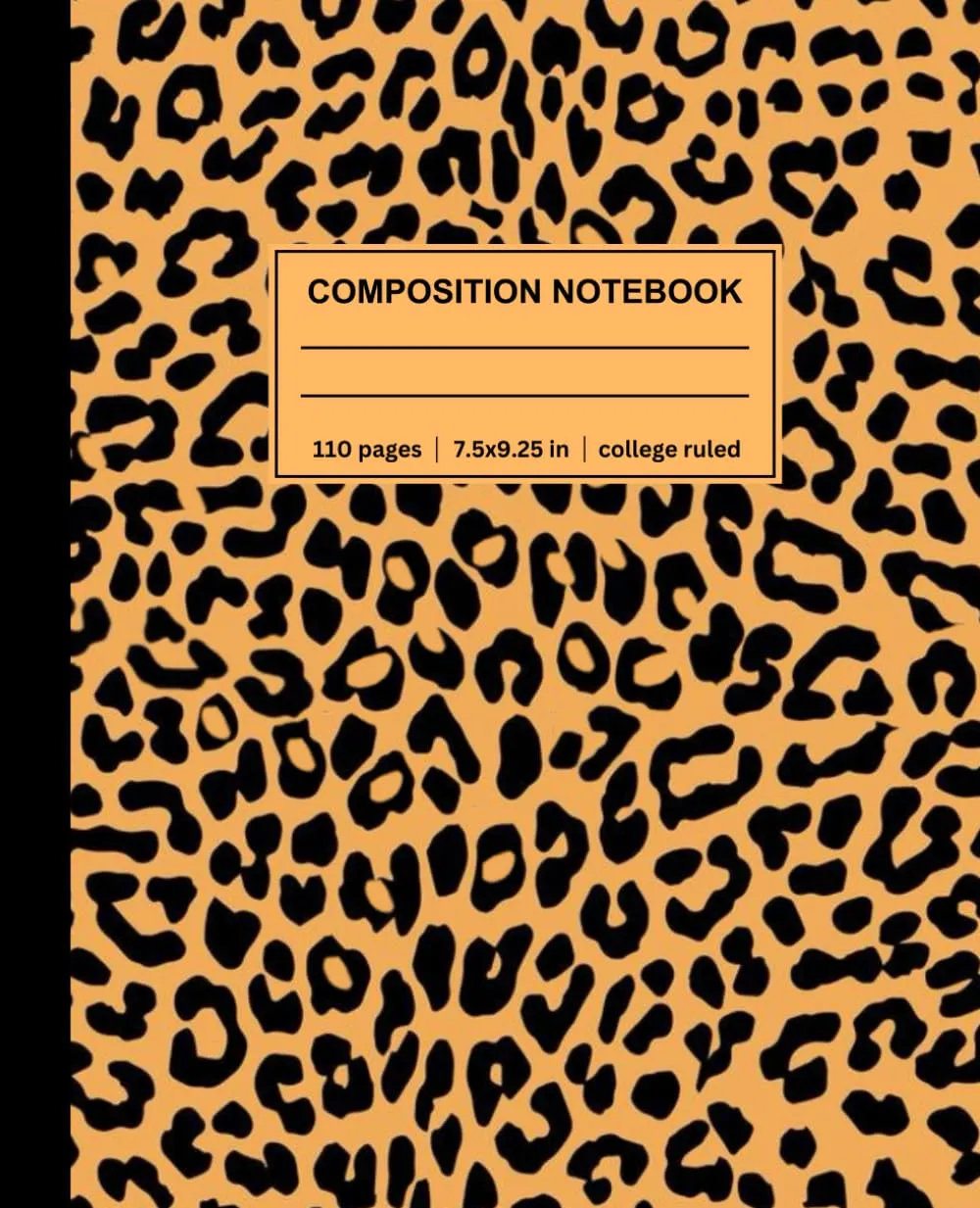 Composition Notebook College Ruled - Beautiful Leopard Print