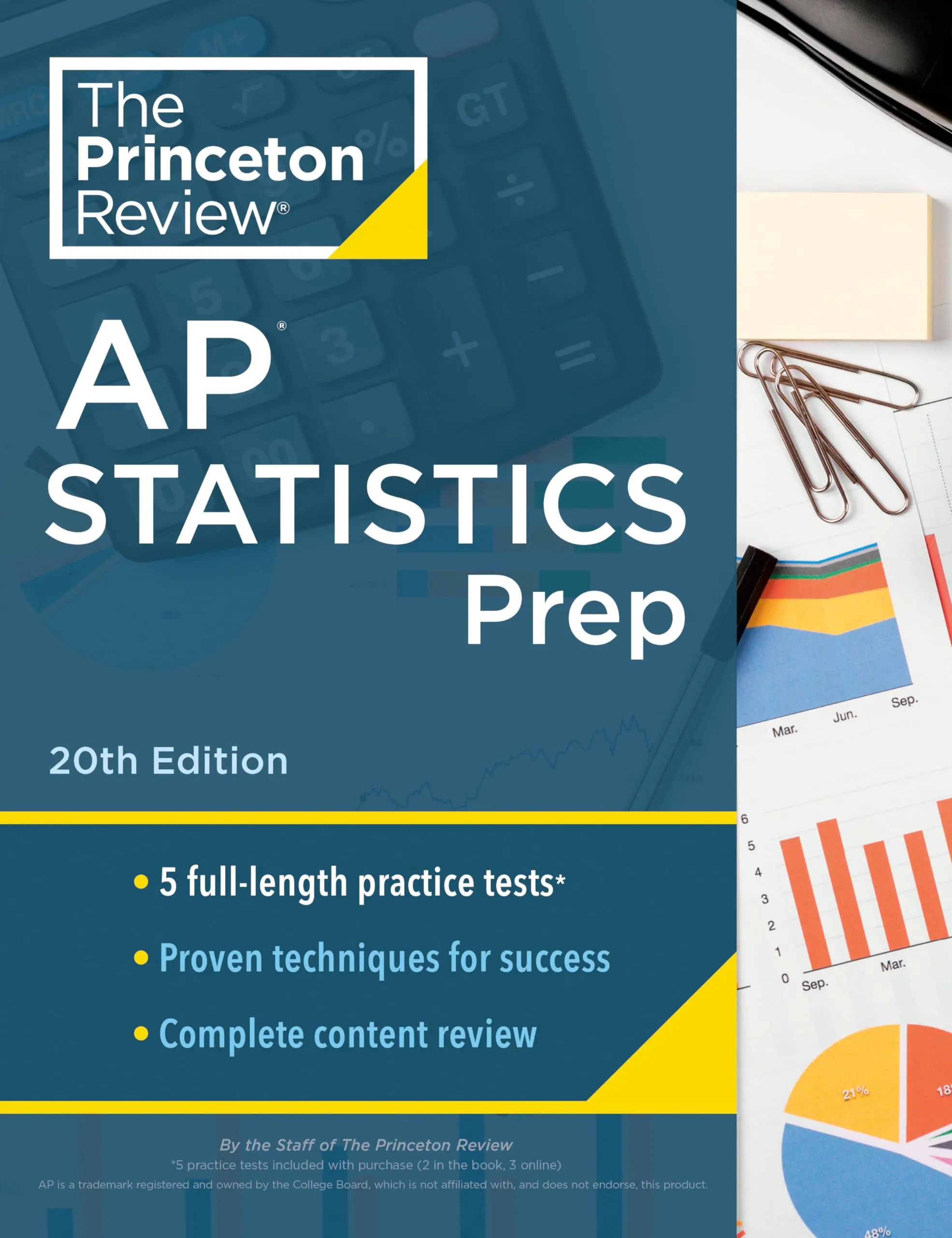 Comprehensive AP Statistics Prep 20th Edition: 5 Practice Tests & Complete Content Review