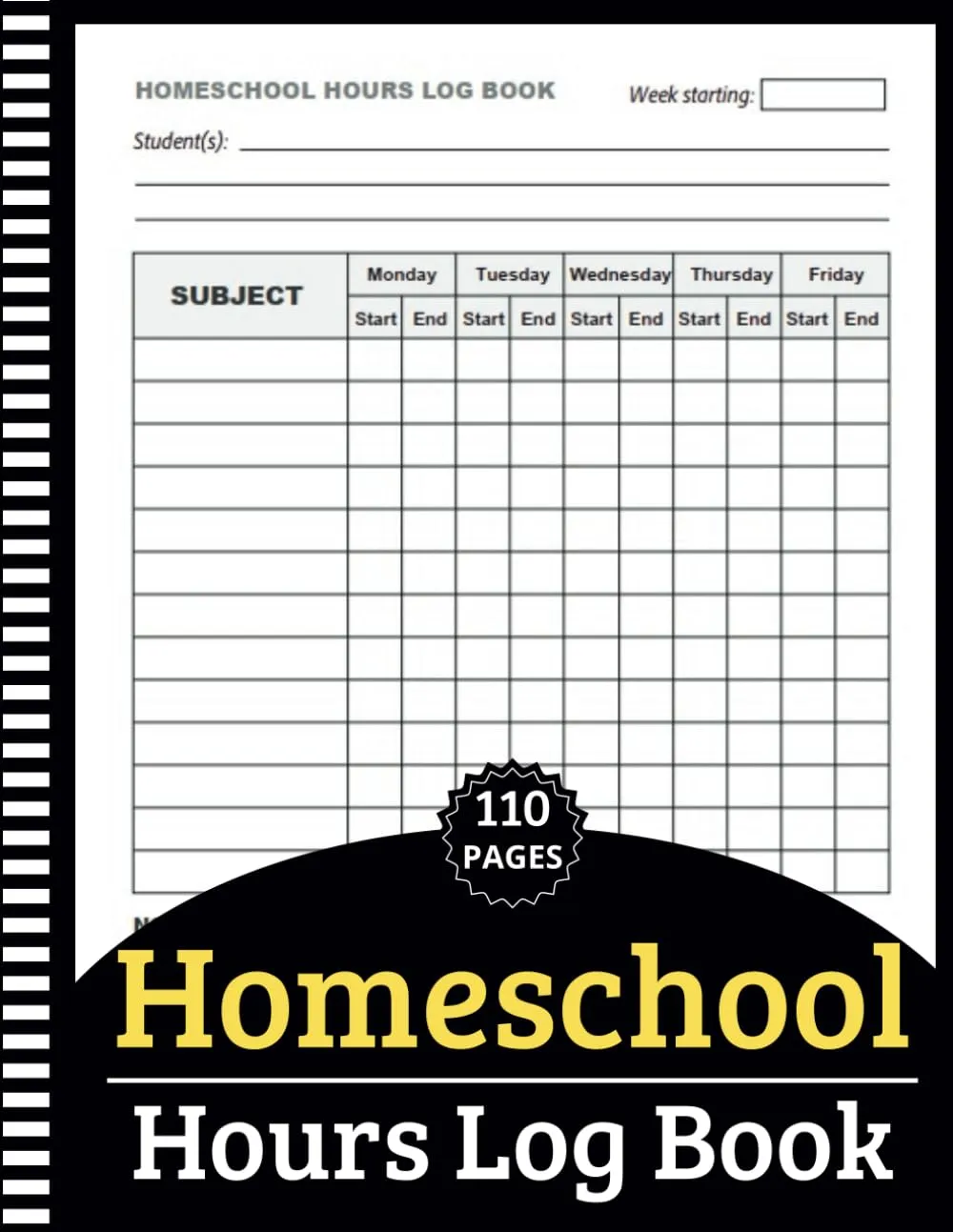 Comprehensive Homeschool Hours Log Book: 2-Year Planner for Daily & Weekly Lesson Tracking