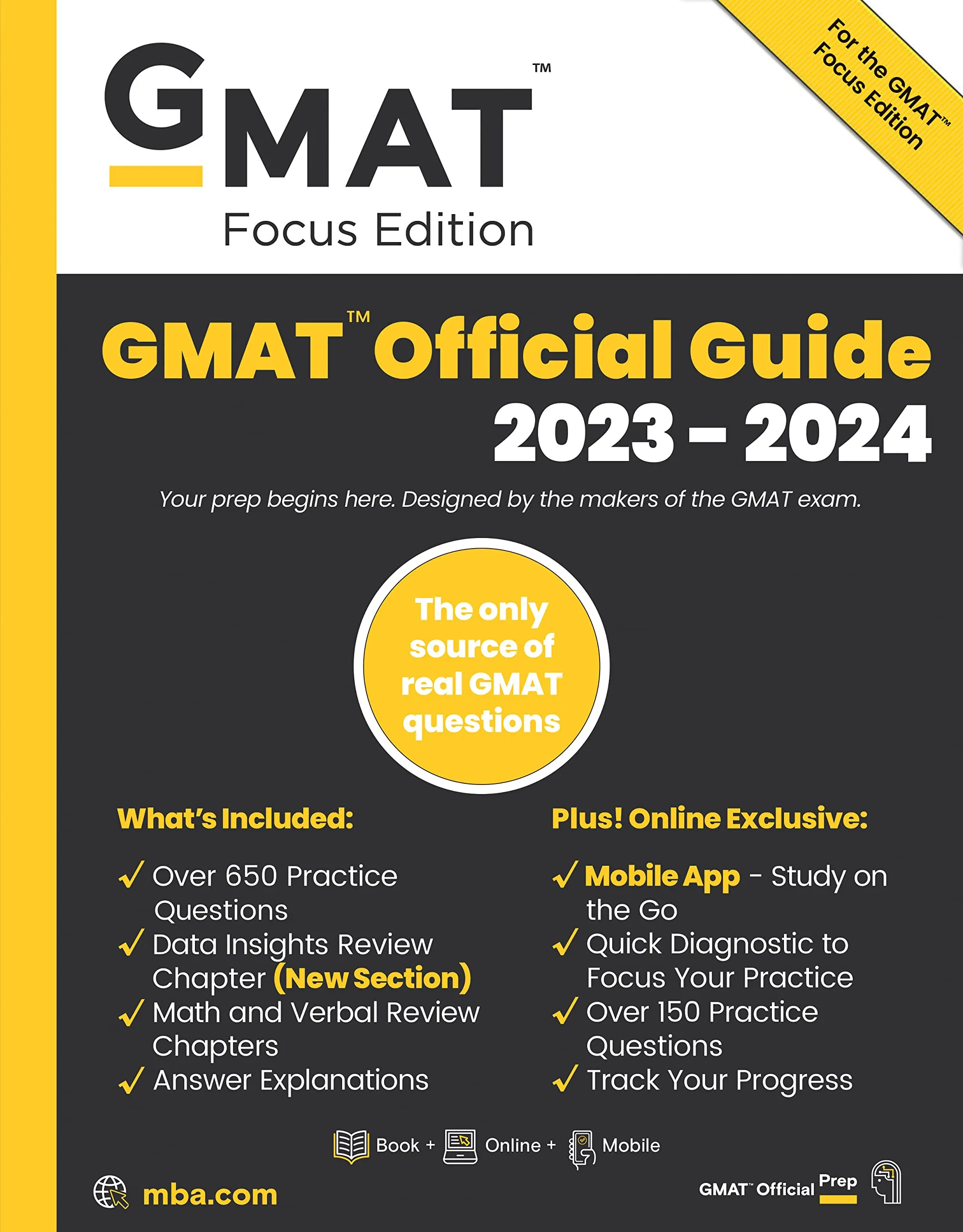 GMAT Official Guide 2023-2024 Focus Edition: Book, Online Question Bank, Flashcards & App