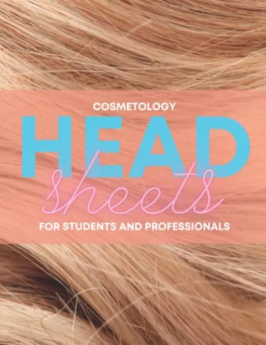 Head Sheets for Hairdressing Students, Cosmetology School Notebook 8.5x11, 200 Pages