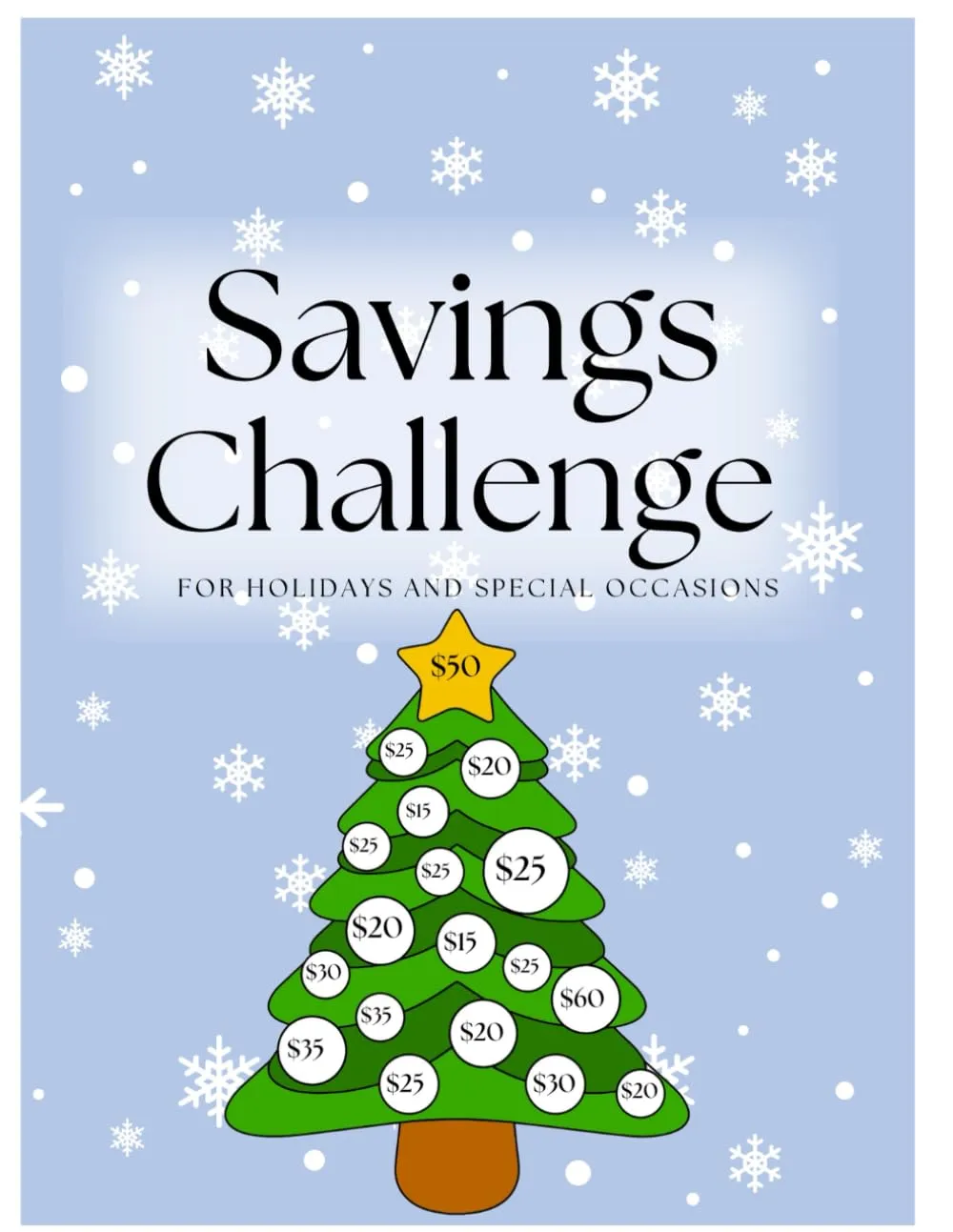 Holiday Savings Challenge Book for Low-Income Saving During Special Occasions and Holidays