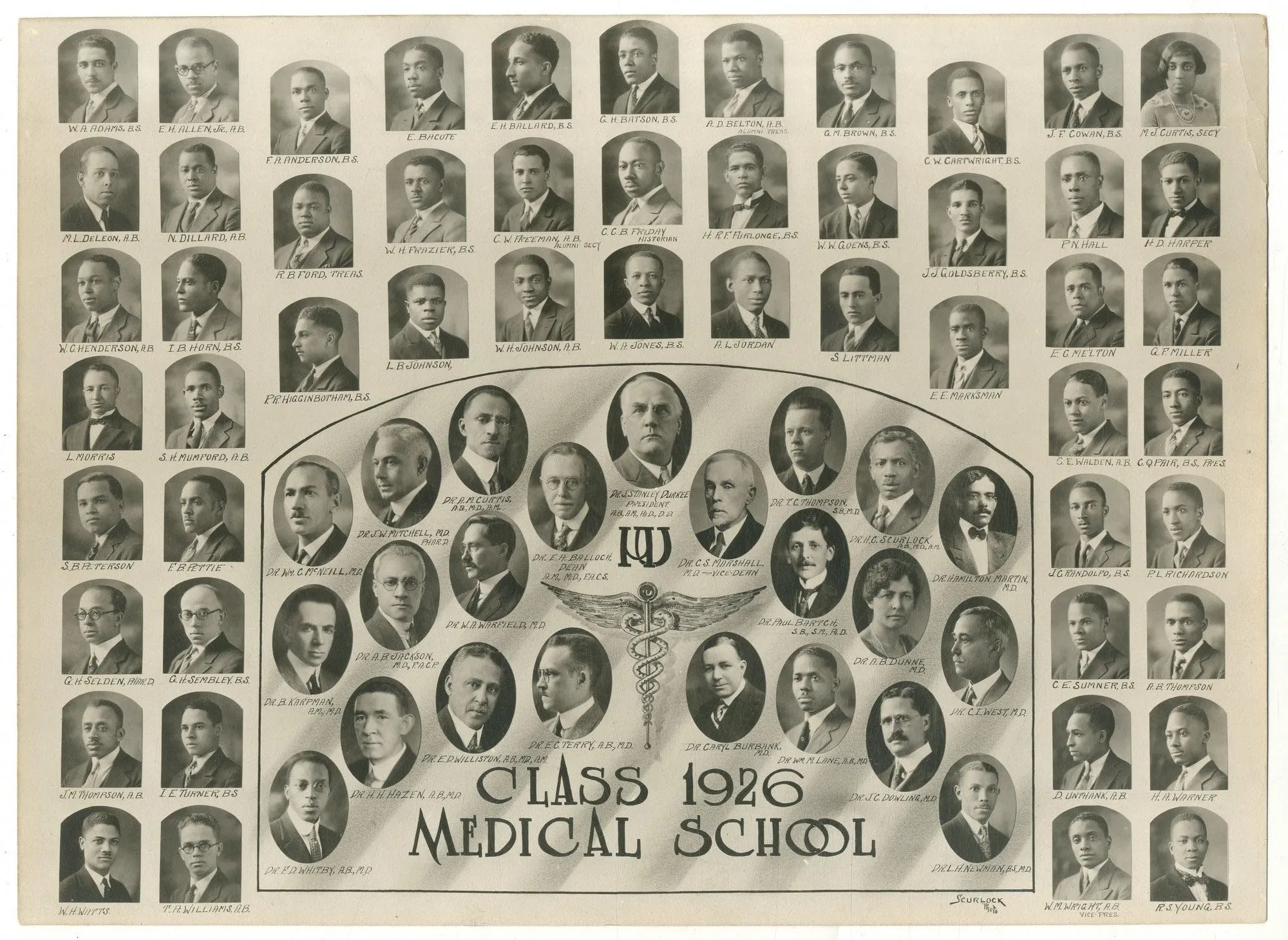 Howard University Class of 1926 Medical School Photograph - American Technical Publishers