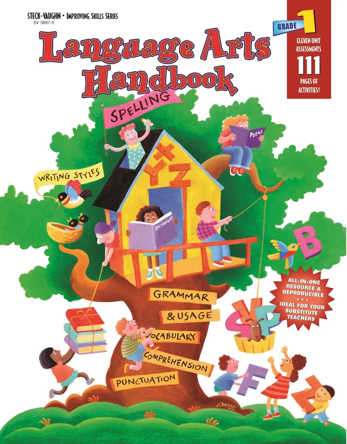 Language Arts Handbook: Reproducible Grade 1 Resource for Grammar, Comprehension & Vocabulary