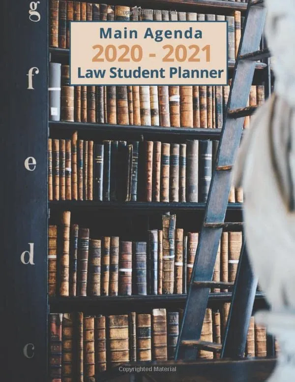 Large 2020-2021 Law Student Planner with Daily, Weekly, Monthly Agendas & Grade Trackers