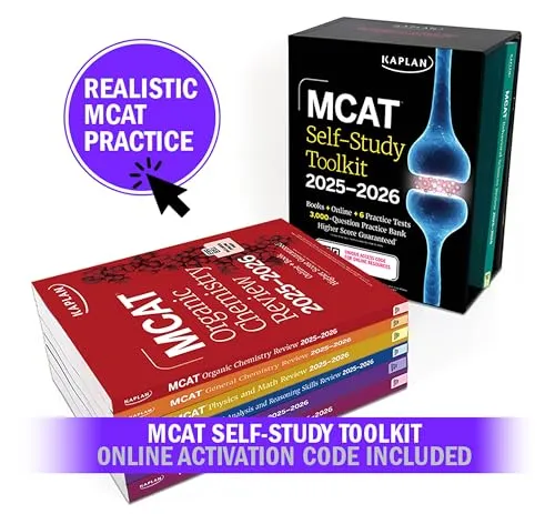 MCAT Self-Study Toolkit 2025-2026 with 7-Book Set, 6 Practice Tests & 3,000 Question Qbank