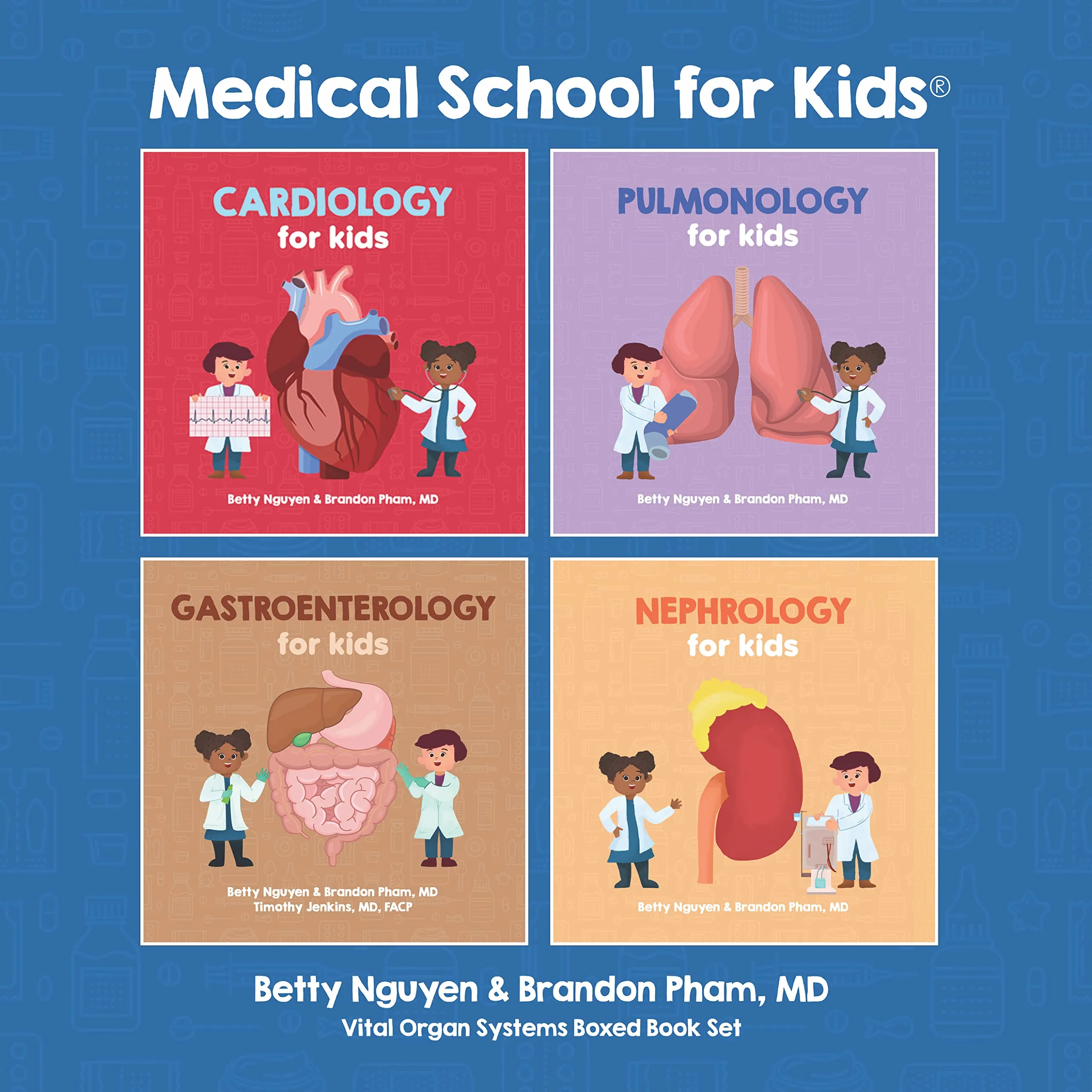 Medical School for Kids Boxed Book Set - Cardiology, Pulmonology, Gastroenterology, Nephrology