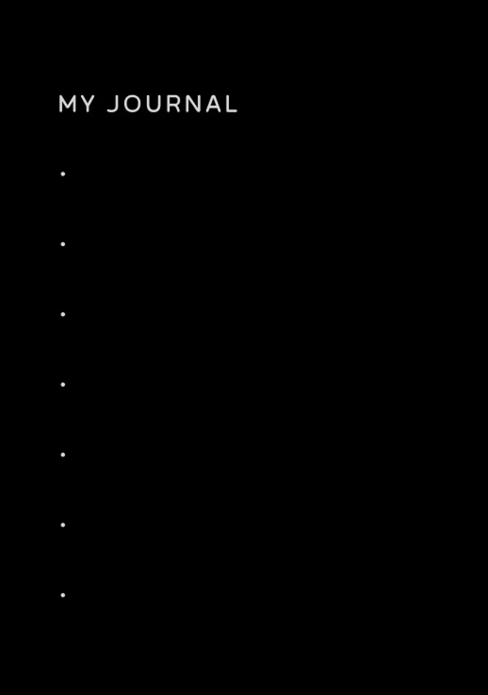 My Journal: Black Hardback Notebook, 200 Pages, 7.5x9.25 Inch, College Ruled, Perfect Bound