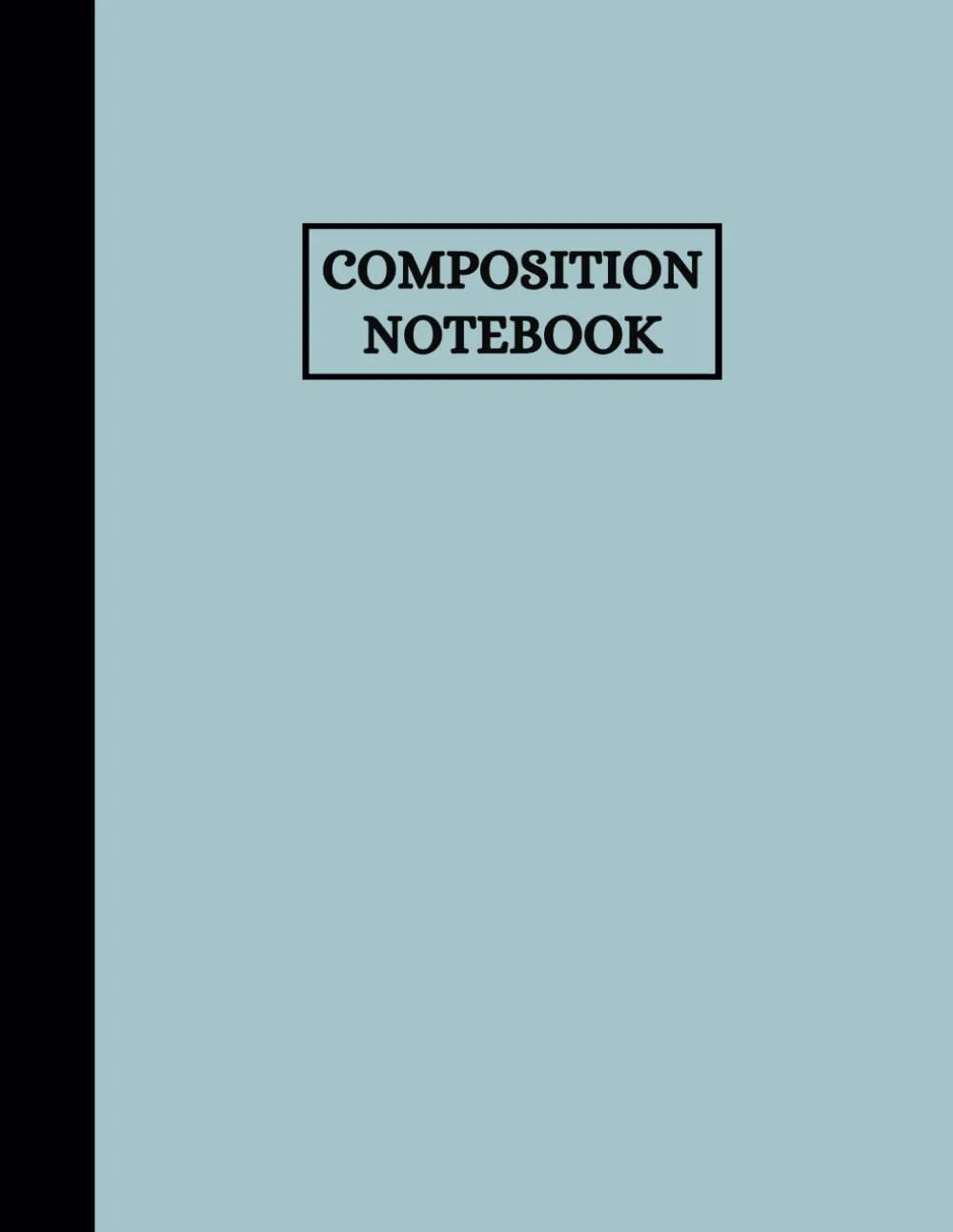 Pastel Blue & Black Matte Composition Notebook