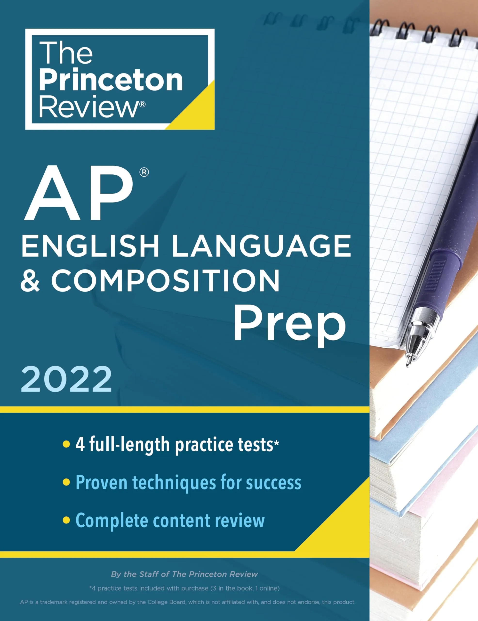 Princeton Review AP English Language & Composition Prep 2022 with 4 Practice Tests & Strategies