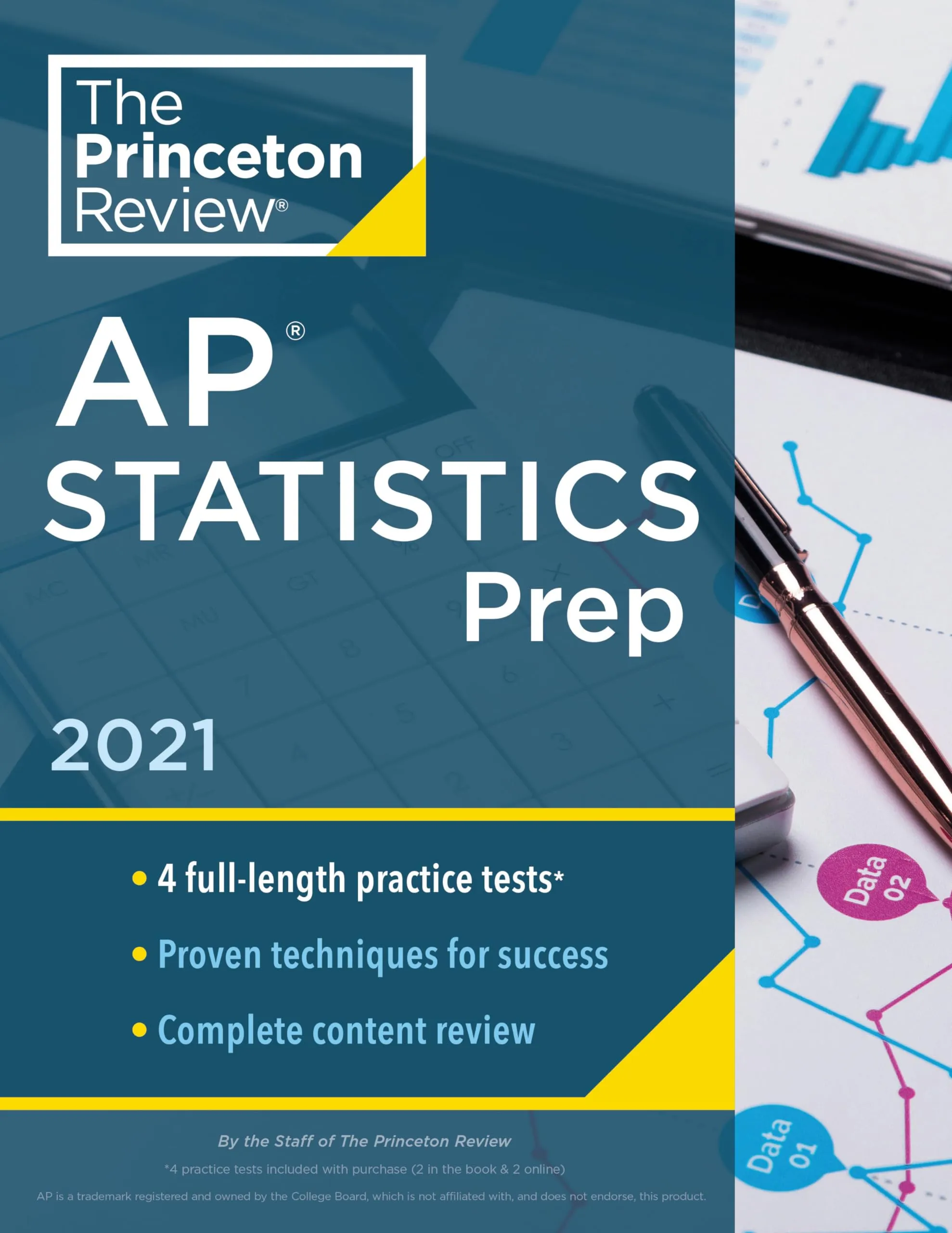 Princeton Review AP Statistics Prep 2021: 4 Practice Tests, Complete Content Review, Strategies