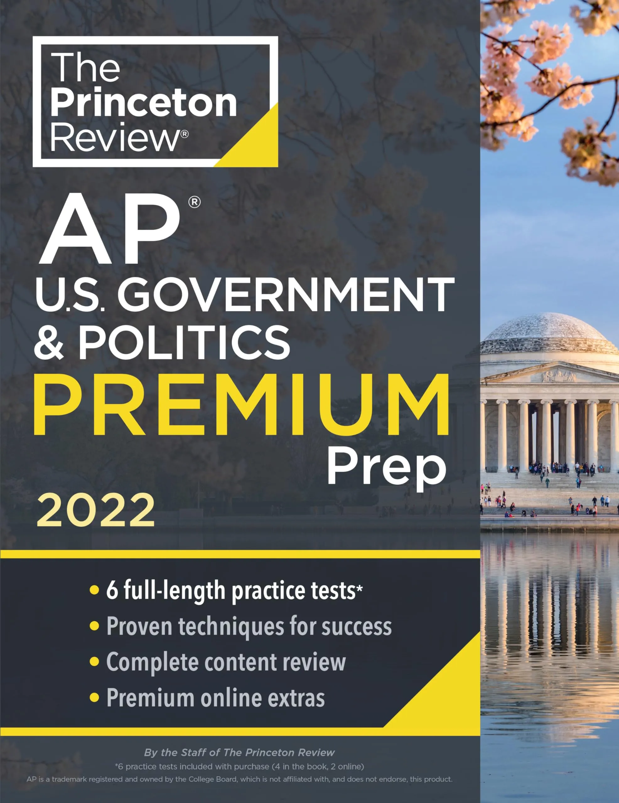 Princeton Review AP U.S. Government & Politics Prep 2022 with 6 Practice Tests & Strategies