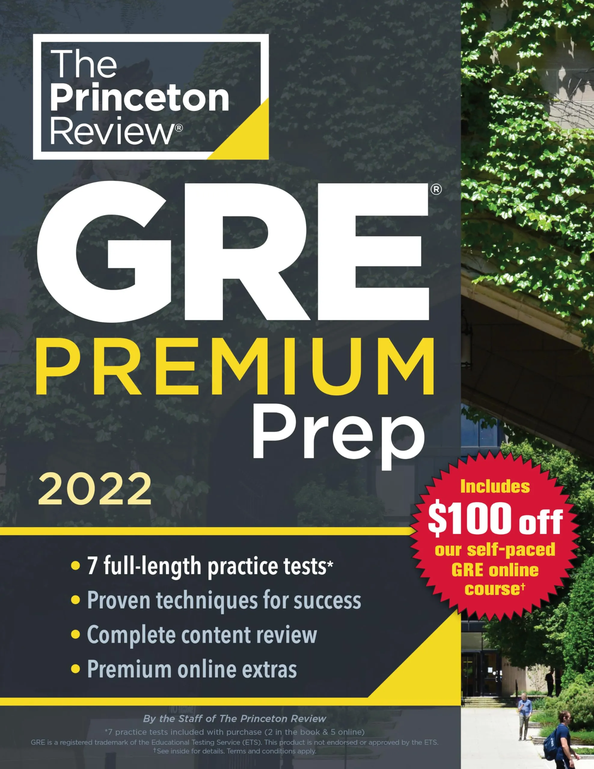 Princeton Review GRE Premium Prep 2022: 7 Practice Tests, Review Techniques & Online Tools