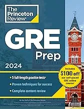 Princeton Review GRE Prep 2024 with 5 Practice Tests, Review Techniques & Online Features