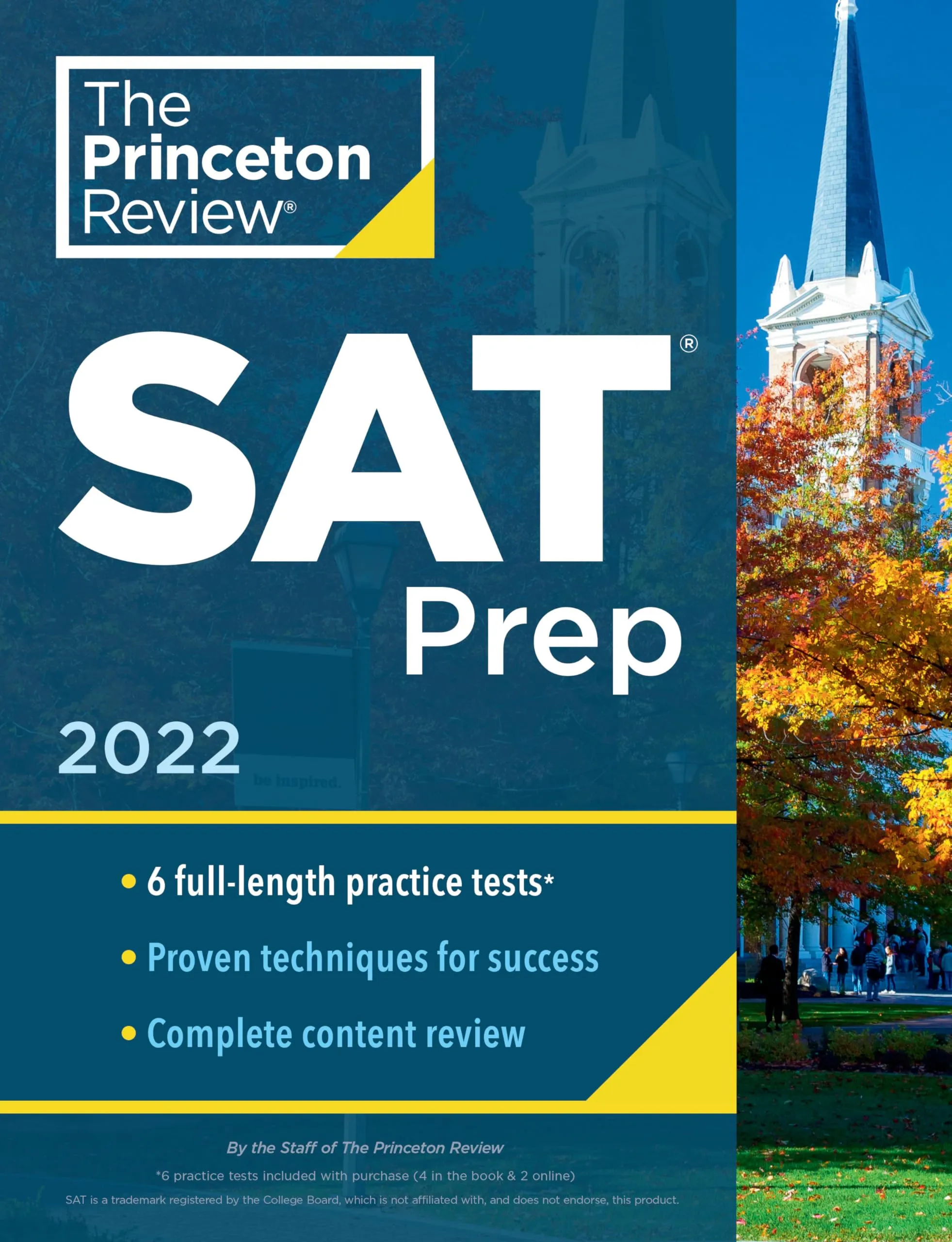 Princeton Review SAT Prep 2022: 6 Practice Tests, Review Techniques & Online Tools Included