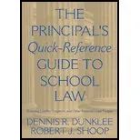 Principal's Quick-Reference Guide to School Law by Dunklee & Shoop - Paperback (2001 Edition)