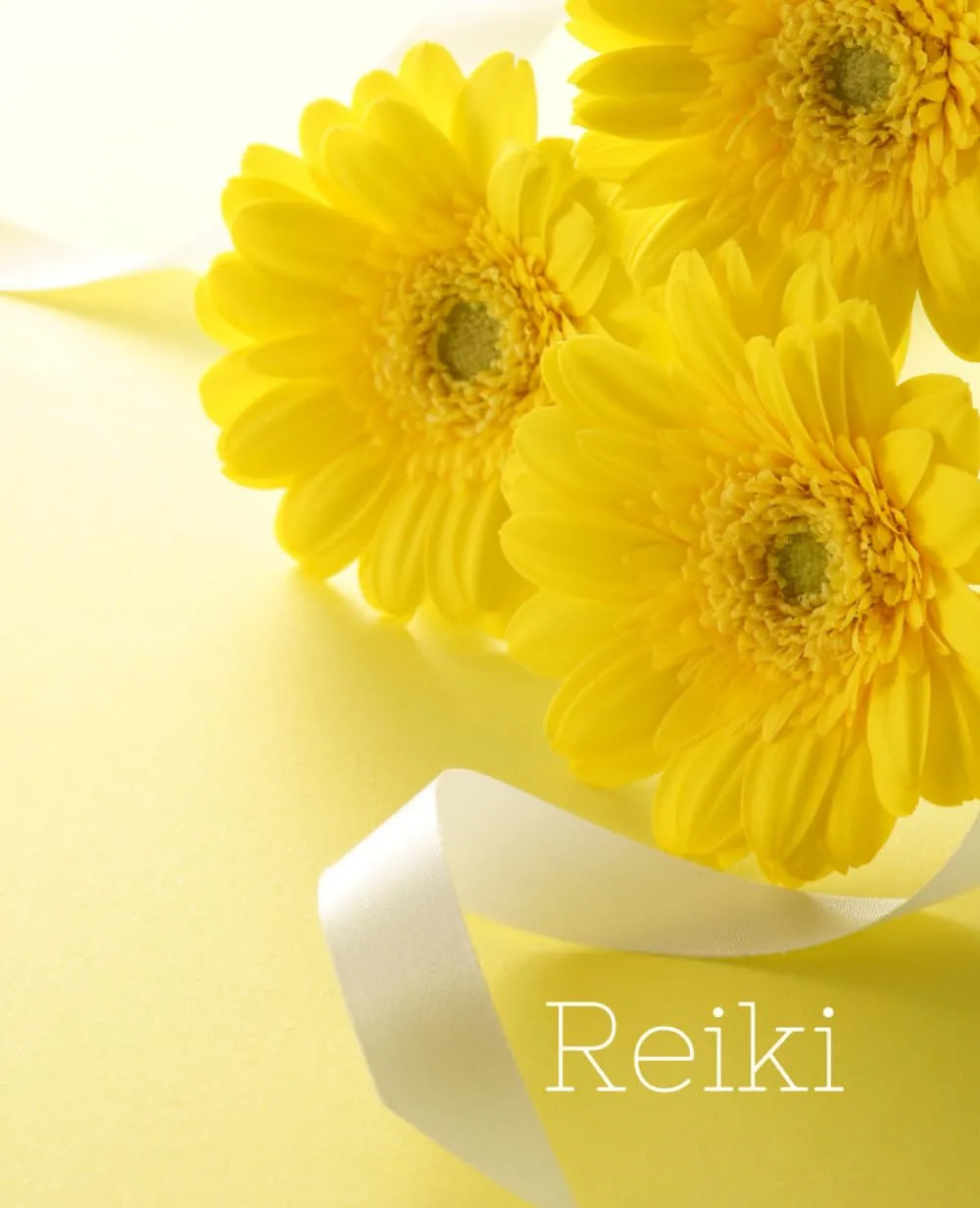 Reiki Composition Notebook College Ruled - Meditation Journal with Yellow Flower Cover