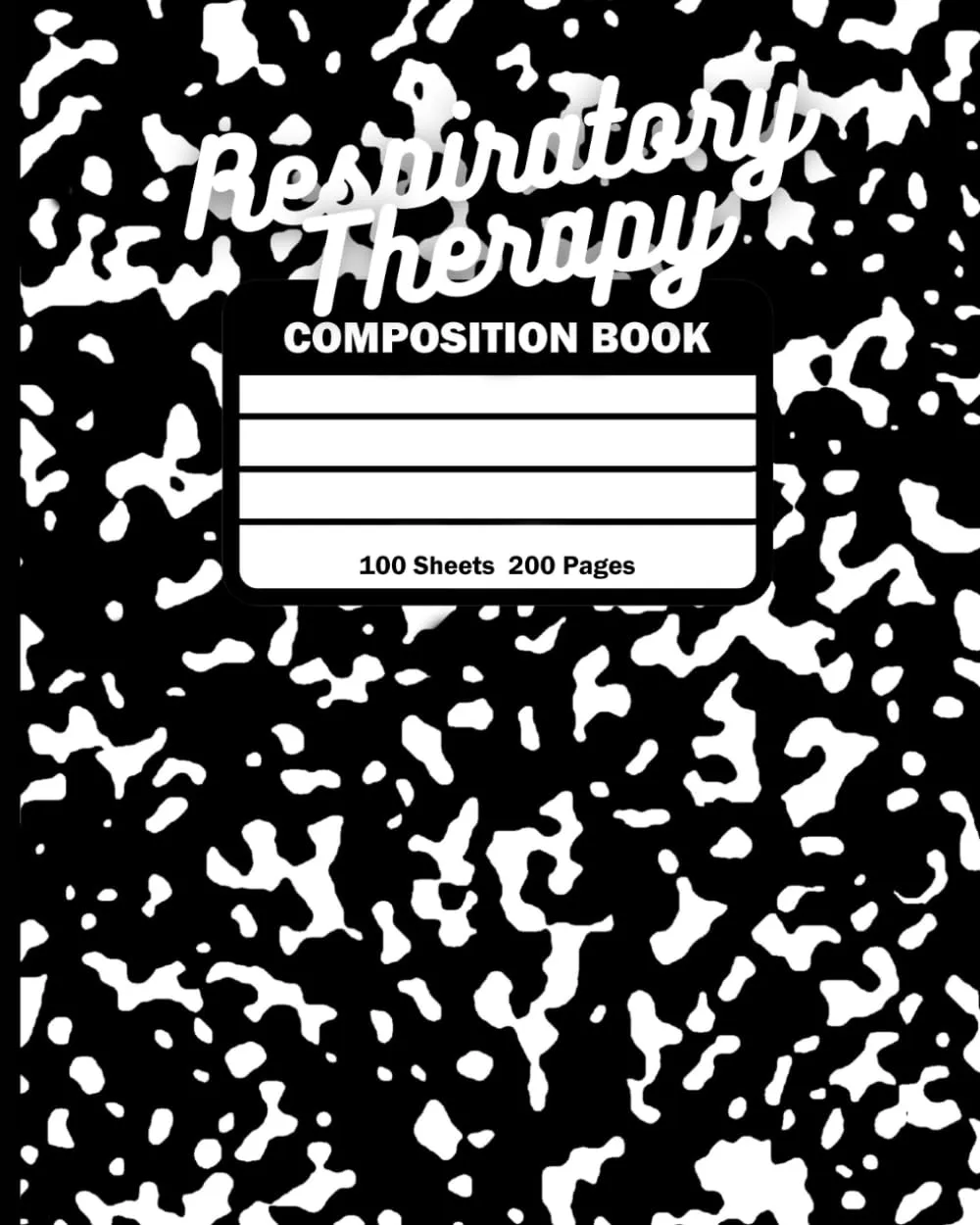 Respiratory Therapy Composition Notebook 100 Sheets 200 Pages Black & White by Kaplan