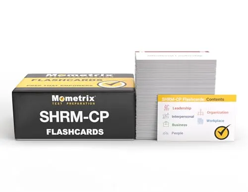 SHRM CP Exam Prep Study Cards 2024-2025 for Human Resource Management Certification