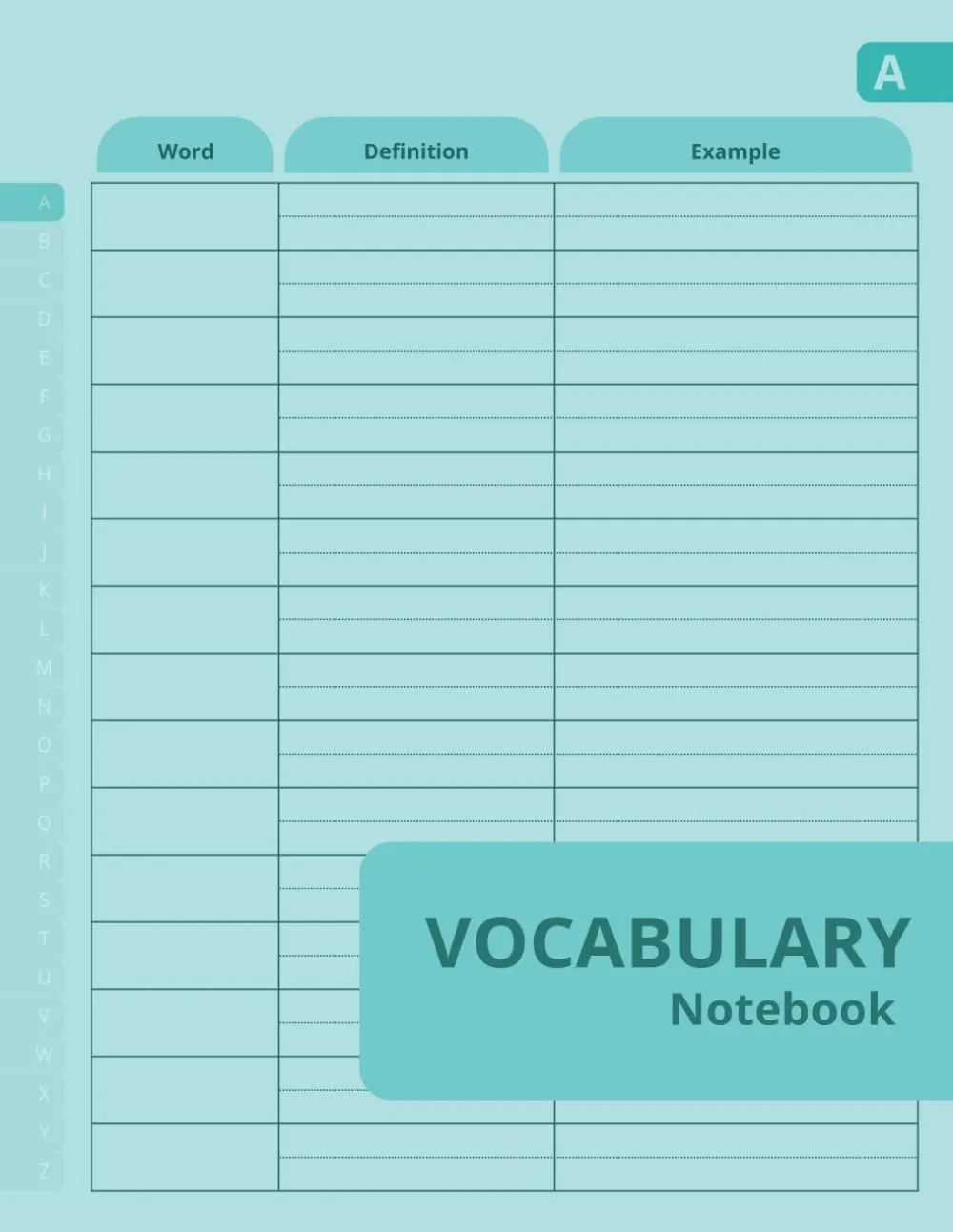 Vocabulary Notebook for Mastering Language Skills and Improving Communication